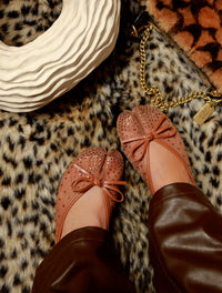 KENDALL MESH FLAT - BROWN