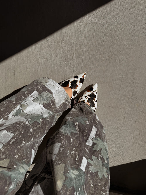 FELICIA HEEL - COW PRINT