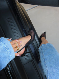 CALI HEEL - BLACK MESH