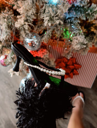 ASHLEE PEARL HEEL - BLACK