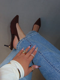 HARPER HEEL - CHOCOLATE BROWN