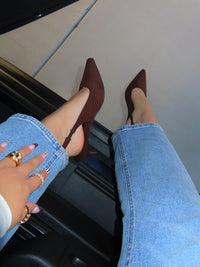 HARPER HEEL - CHOCOLATE BROWN