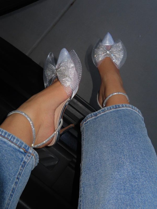 LILY HEEL - SILVER METALLIC