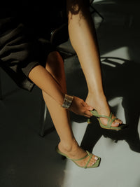 HALLIE  HEEL- OLIVE