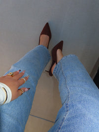 HARPER HEEL - CHOCOLATE BROWN