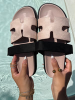 Cabana Sandal - Nude/Black