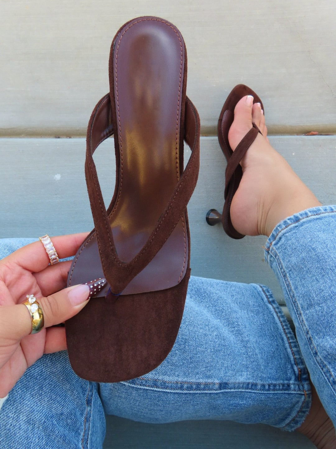 SALLY HEEL - CHOCOLATE BROWN