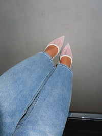 CALI HEEL - IVORY MESH