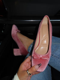 NELE HEEL- MAUVE VELVET