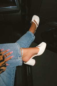 KHLOE BLOCK HEEL - CREAM