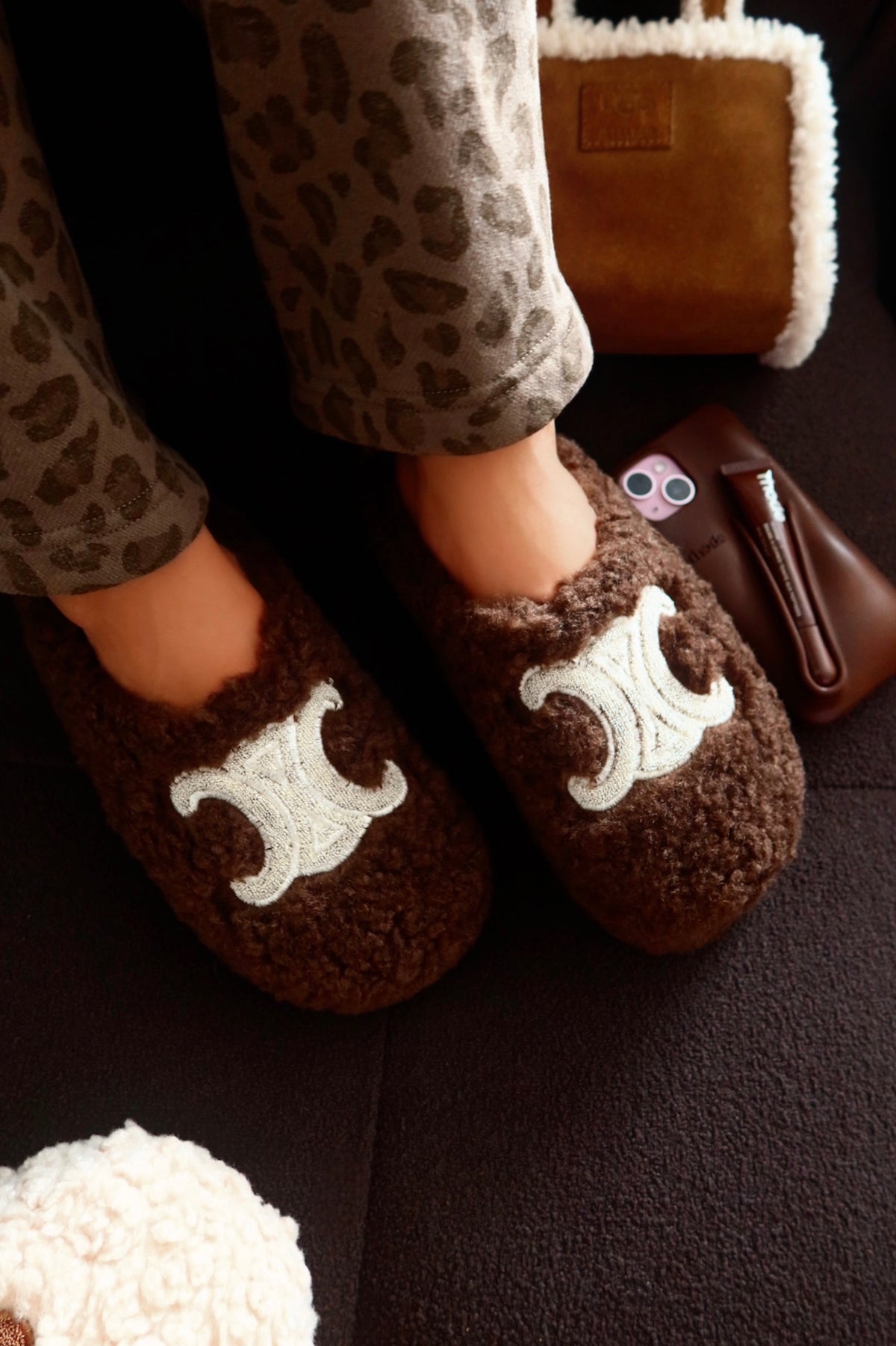 SASKIA SLIPPER- BROWN