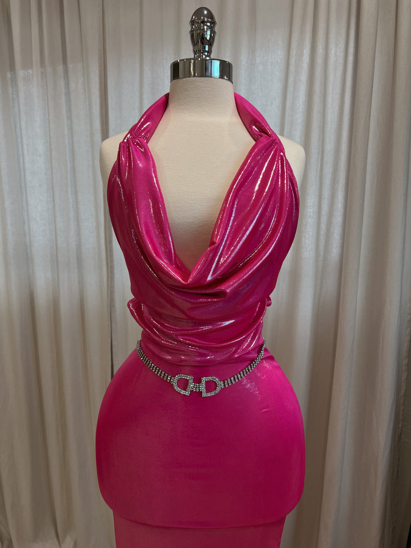 Shantelle Dress - Neon Pink