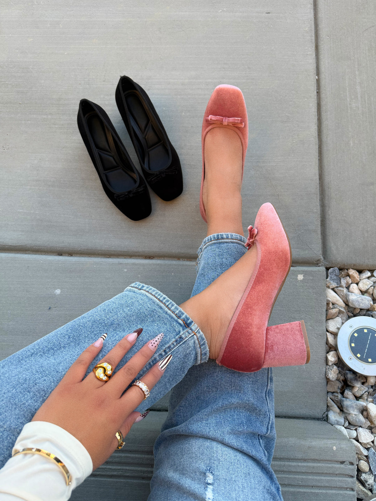 NELE HEEL- MAUVE VELVET