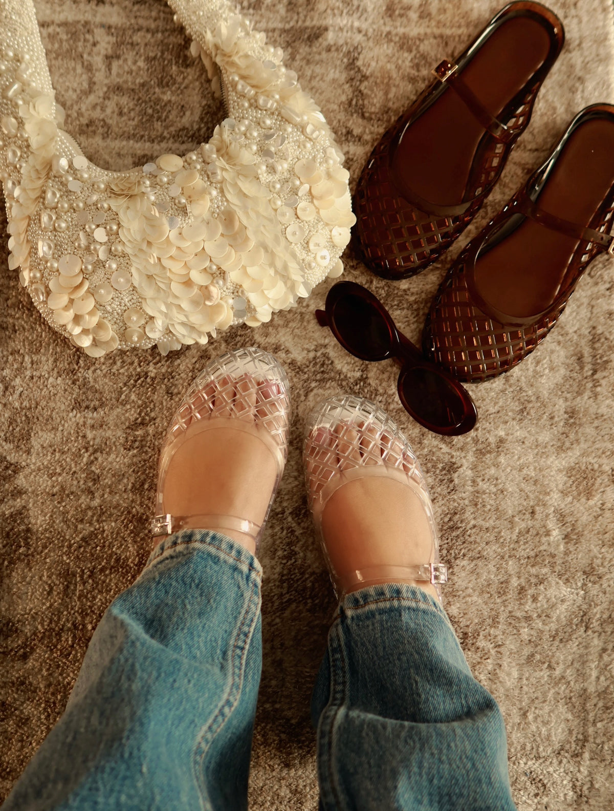 POLLY JELLY SANDAL - CLEAR