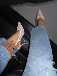CALI HEEL - IVORY MESH