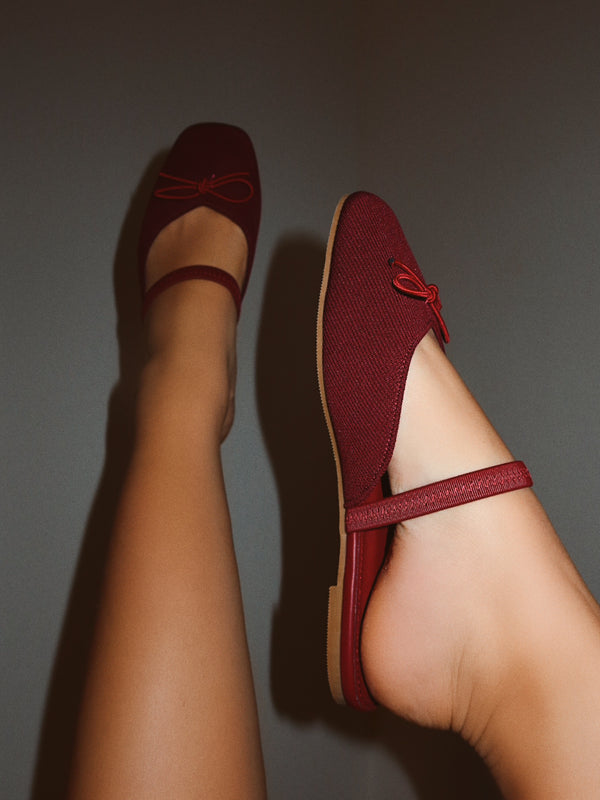 TATIANA FLAT SANDAL - WINE