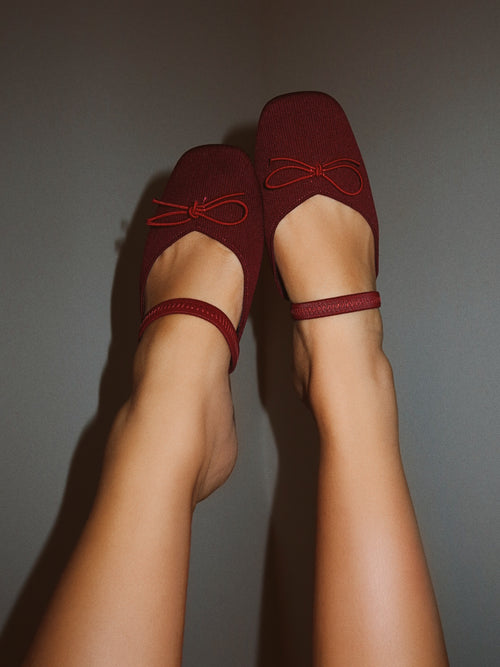 TATIANA FLAT SANDAL - WINE