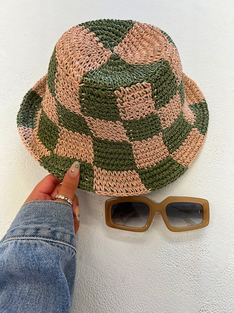 Summerly Hat - Green/Pink