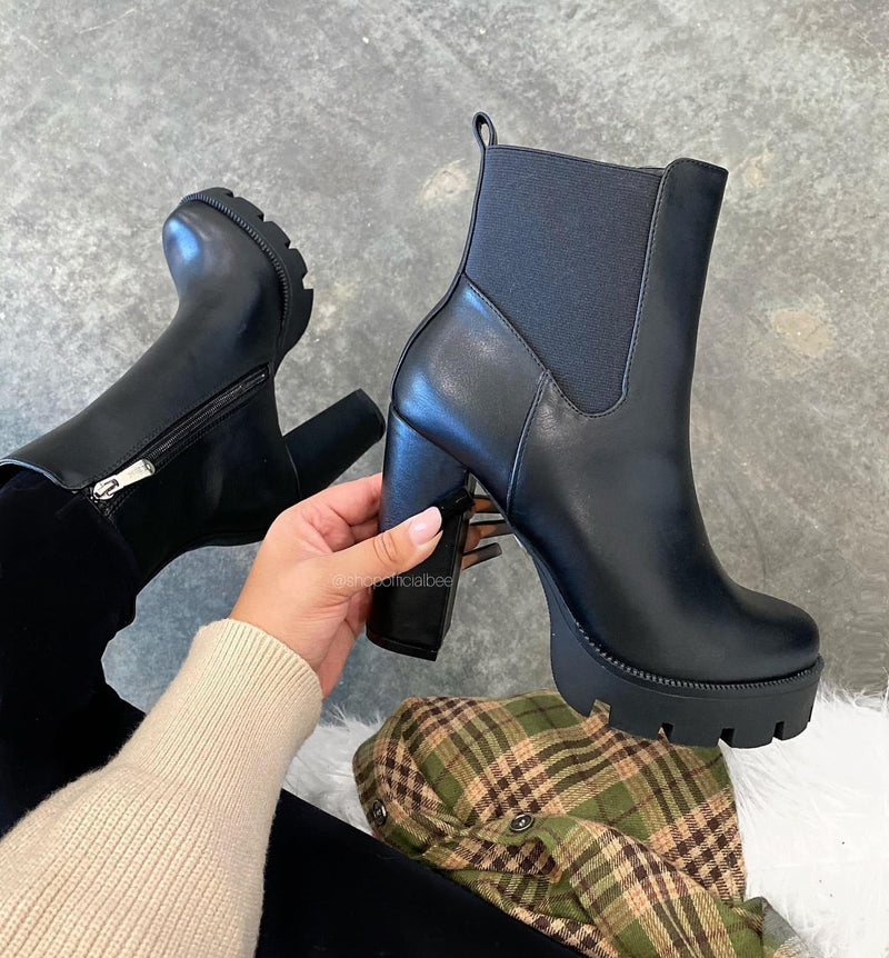 Tatiana Boot - Black PU Leather